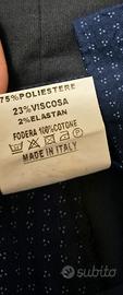 Completo uomo blu scuro taglia 44 , made in Italy 