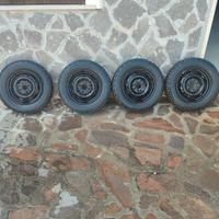 4 cerchi ferro + 4 pneumatici invernali Panda 4x4 