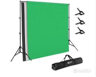 Kit supporto sfondo per studio fotografico + teli
