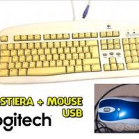 Logitech Tastiera PC qwerty + Mouse - analogici