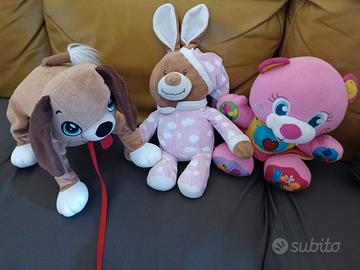 peluche pupazzi Clementoni cane orso peppy pups