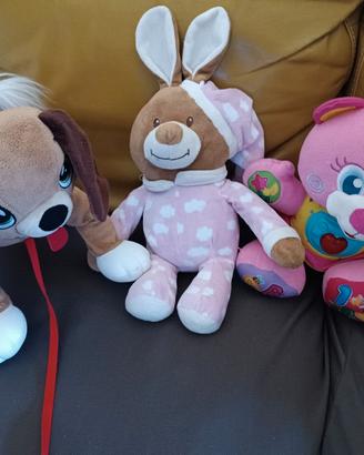 peluche pupazzi Clementoni cane orso peppy pups