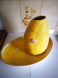 Vassoio/piatto e Vaso Thun Girasole e Coccinella