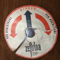 Cartellino zefirina furga vintage