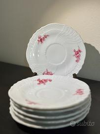 Set 6 piattini “Vecchio Ginori”  Decoro floreale