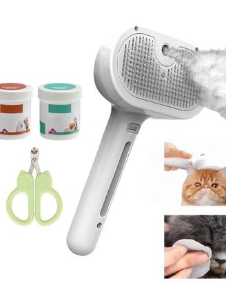 Spazzola Vapore per Cani e Gatti con Accessori