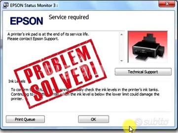 Reset TAMPONE INCHIOSTRO Stampanti EPSON