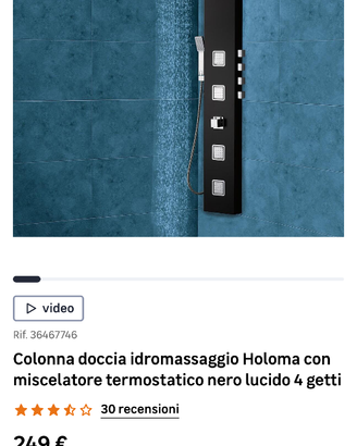 Colonna doccia con miscelatore idromassaggio