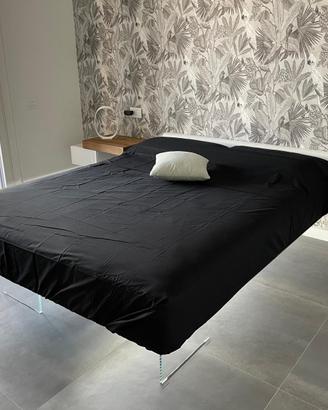 Letto matrimoniale LAGO AIR con LED+comodini