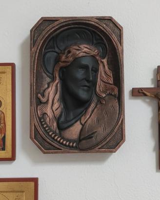 Arte Sacra bassorilievo Volto di Cristo Ecce Homo