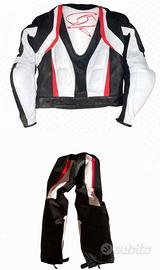 Tuta in pelle due pezzi moto