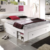 Letto salva spazio con 3 cassettoni e 2 comodini