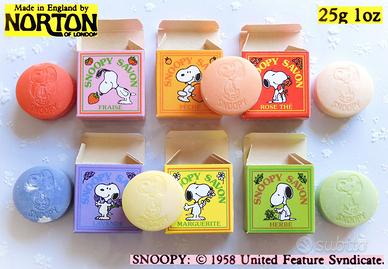 Vintage 1980 SNOOPY Saponette mignon collezione 80