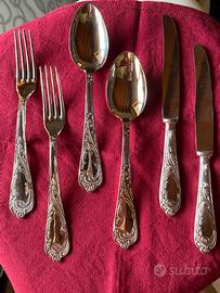 Set posate argenteria bagna 800 vintage matrimonio
