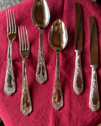 Set posate argenteria bagna 800 vintage matrimonio