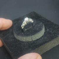 anello Art decò oro18k con diamante 