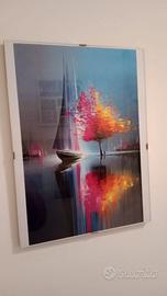 Poster con cornice: “Frammenti di Colore nel Vento