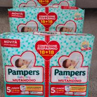 Pannolini Pampers mutandino tg 5, 108 pz