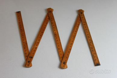 Metro In Legno Vintage Da Falegname/cantiere 100 c