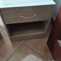 comodino due pezzi colore quercia 
