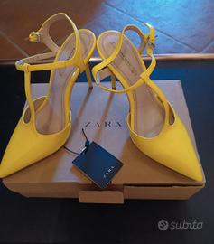 Zara~Sandali slingback tacco alto. 36