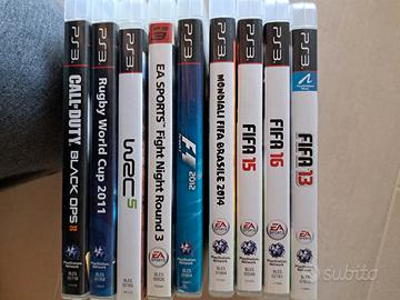 play station 3 con 2 joystick e 9 giochi