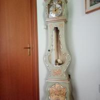 Pendolo in legno, stile veneziano, dipinto a mano