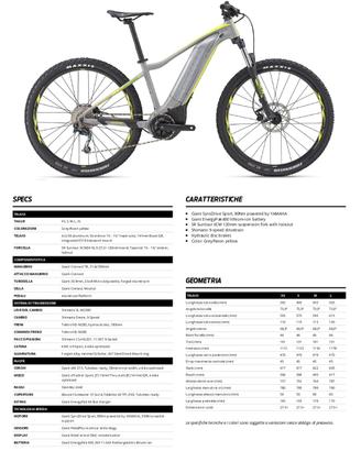 Giant Fathom E+ 3 27.5+ 2019 - Grigio/Giallo