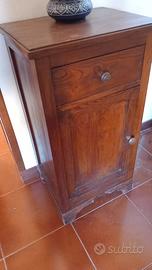 Comodino antico legno 77x41x31 con piano in marmo