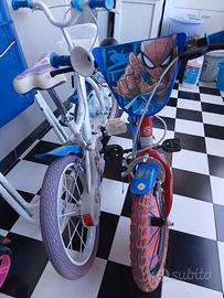 Bicicletta frozen  e spiderman