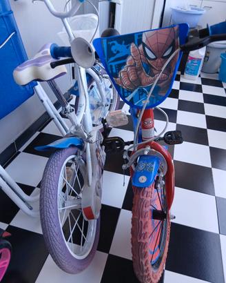 Bicicletta frozen  e spiderman