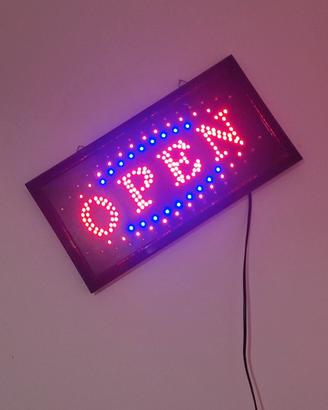 Insegna luminosa Open