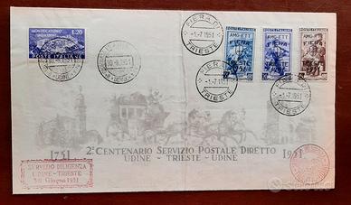 2^ centenario del Postale Udine-Trieste (1951)