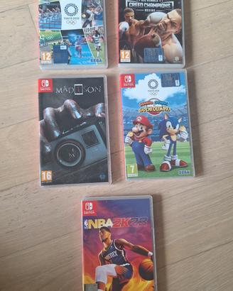 Lotto 5 Giochi Switch–Tokyo 2020, mario e sonic ol