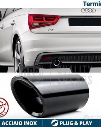 TERMINALE di Scarico AUDI A1 Acciaio INOX Nero