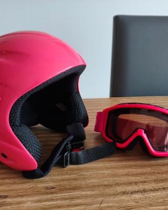 Casco e maschera da sci bambina