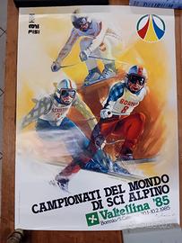 Poster vintage firmato– Campionati del Mondo di Sc