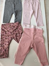 set 5 leggings bambina 3/anni 