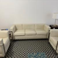 Set Le Corbusier LC2- 2 Poltrone + Divano