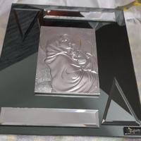 Capezzale argento Madonna con Bambino Infinity