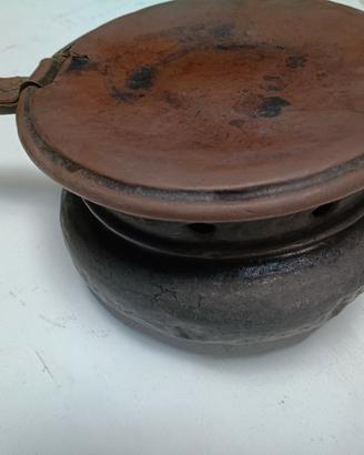 Antico scaldaletto in rame