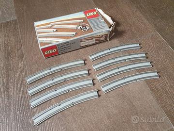 Lego 7855 8 Curved Electric Rails Gray 12v
