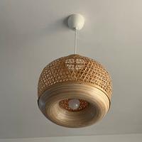 lampadario Bambu ‘ intrecciato a mano