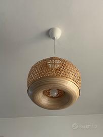 lampadario Bambu ‘ intrecciato a mano