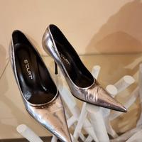 Lotto scarpe in vera pelle con tacco tg. 39