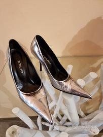 Lotto scarpe in vera pelle con tacco tg. 39