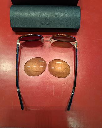Occhiale da sole Prada donna marrone chiaro 