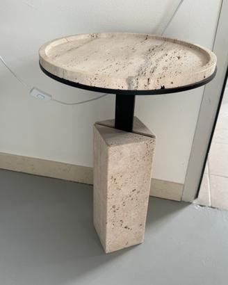 Tavolino di Design in Travertino Artigianale
