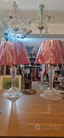coppia di lampade in vetro di murano 