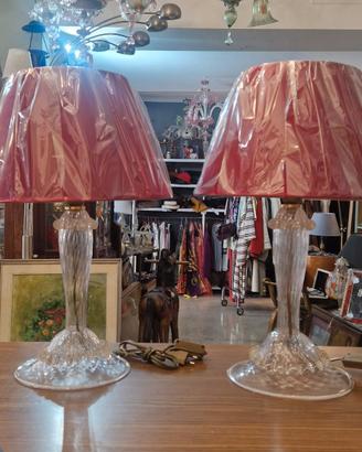 coppia di lampade in vetro di murano 